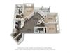 3 Bed 2 Bath 1397 square feet floor plan The Dolce